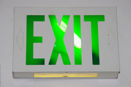Photo of an EXIT sign
